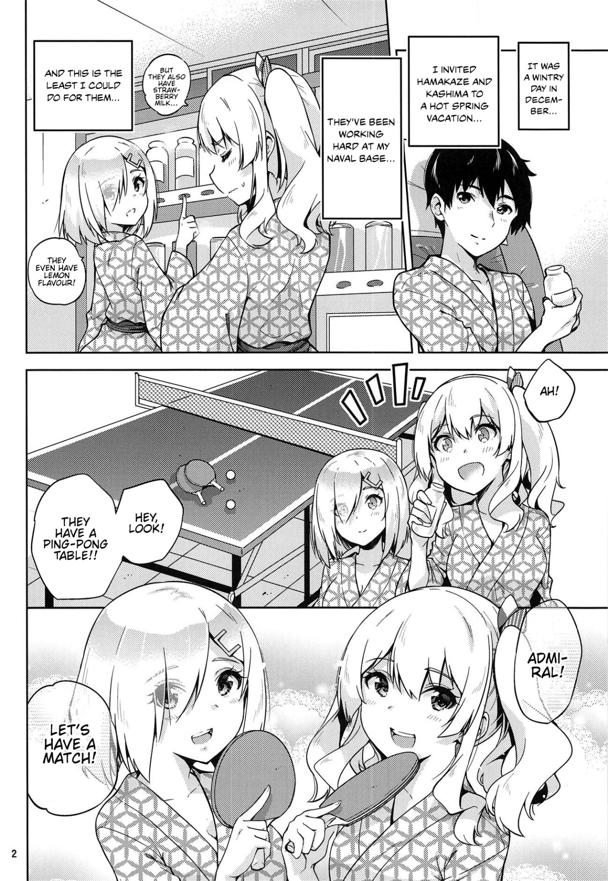 Hentai Manga Comic-Kashima and Hamakaze In Hotspring Yukatas-Read-3